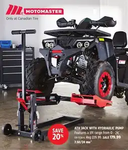 Canadian Tire MotoMaster ATV JACK WITH HYDRAULIC PUMP offer