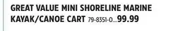 Canadian Tire BLUELINE MINI SHORELINE MARINE KAYAK/CANOE CART offer