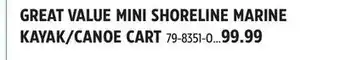 Canadian Tire BLUELINE MINI SHORELINE MARINE KAYAK/CANOE CART offer