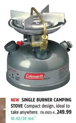 Canadian Tire Coleman SINGLE BURNER CAMPING STOVE offer