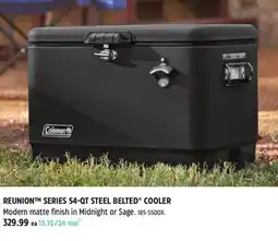 Canadian Tire COLEMAN REUNION SERIES 54-QT STEEL BELTED COOLER offer