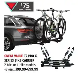 Canadian Tire THULE T2 PRO X SERIES BIKE CARRIER offer