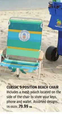 Canadian Tire CLASSIC 5-POSITION BEACH CHAIR offer