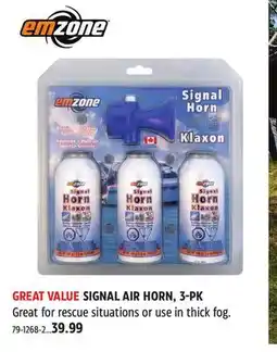 Canadian Tire EMZONE SIGNAL AIR HORN offer