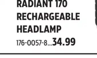 Canadian Tire RADIANT 170 RECHARGEABLE HEADLAMP offer