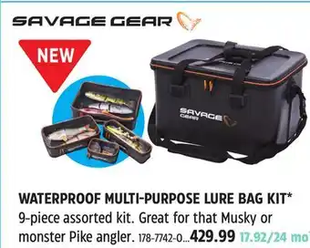 Canadian Tire SAVAGE GEAR WATERPROOF MULTI-PURPOSE LURE BAG KIT offer