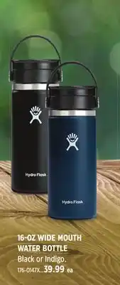 Canadian Tire HYDRO FLASK 16 OZ WIDE MOUTH WATER BOTTLE offer