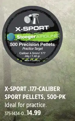 Canadian Tire X-SPORT .177-CALIBER SPORT PELLETS, 500-PK offer