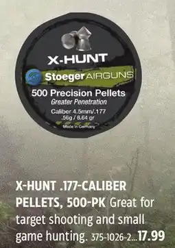 Canadian Tire STOEGER X-HUNT .177-CALIBER PELLETS, 500-PK offer