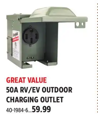 Canadian Tire 50A RV/EV OUTDOOR CHARGING OUTLET offer