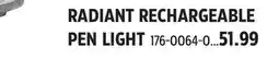 Canadian Tire RADIANT RECHARGEABLE PEN LIGHT offer