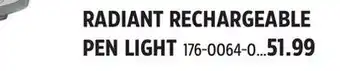 Canadian Tire RADIANT RECHARGEABLE PEN LIGHT offer