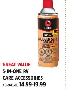 Canadian Tire 3-IN-ONE RV CARE ACCESSORIES offer