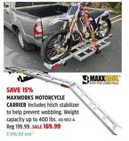 Canadian Tire MAXWORKS MOTORCYCLE CARRIER offer