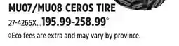 Canadian Tire MAXXIS MU07/MU08 CEROS TIRE offer