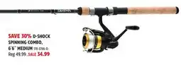 Canadian Tire DAIWA D-SHOCK SPINNING COMBO, 6´6˝ MEDIUM offer