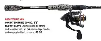 Canadian Tire COMBAT SPINNING COMBO, 6´8˝ MEDIUM HEAVY offer
