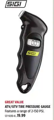 Canadian Tire ATV/UTV TIRE PRESSURE GAUGE offer