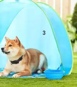 Petvalu JUMP! 2 Piece UV Tent with Collapsible Water Bowl offer