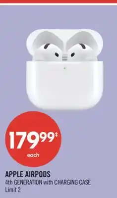 Shoppers Drug Mart APPLE AIRPODS 4th GENERATION with CHARGING CASE offer
