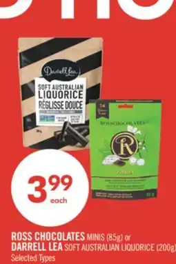 Shoppers Drug Mart ROSS CHOCOLATES MINIS (85g) or DARRELL LEA SOFT AUSTRALIAN LIQUORICE (200g) offer