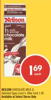 Shoppers Drug Mart NEILSON CHOCOLATE MILK 1L offer