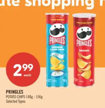 Shoppers Drug Mart PRINGLES POTATO CHIPS 148g - 156g offer