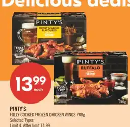 Shoppers Drug Mart PINTY'S FULLY COOKED FROZEN CHICKEN WINGS offer