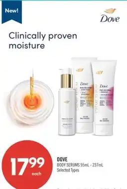 Shoppers Drug Mart DOVE BODY SERUMS 95mL - 237mL offer