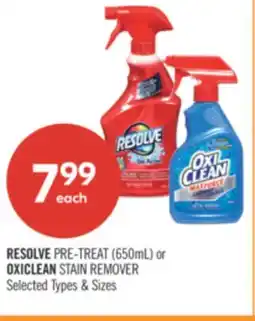 Shoppers Drug Mart RESOLVE PRE-TREAT 650mL or OXICLEAN STAIN REMOVER offer