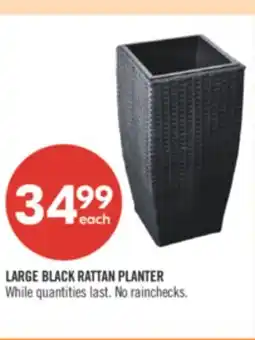 Shoppers Drug Mart LARGE BLACK RATTAN PLANTER offer