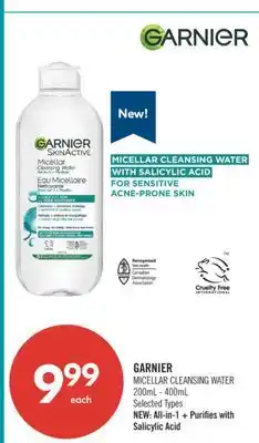Shoppers Drug Mart GARNIER MICELLAR CLEANSING WATER offer
