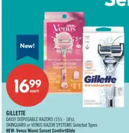 Shoppers Drug Mart GILLETTE DAISY DISPOSABLE RAZORS (15's - 18's), SKINGUARD or VENUS RAZOR SYSTEMS offer
