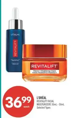 Shoppers Drug Mart L'ORÉAL REVITALIFT FACIAL MOISTURIZERS 30mL - 50mL offer