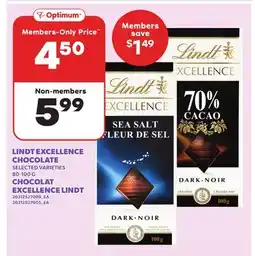 Independent City Market CHOCOLAT EXCELLENCE LINDT, 80-100 G offer