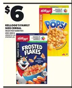 Independent City Market KELLOGG'S FAMILY SIZE CEREAL, 450-650 G offer