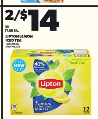 Independent City Market LIPTON LEMON ICED TEA, 12X340 ML offer