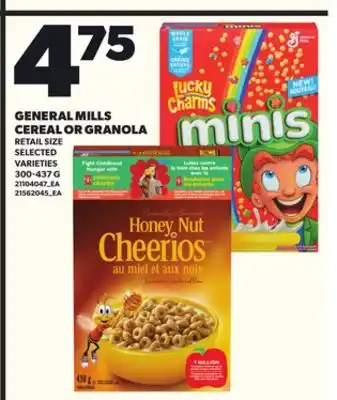 Independent City Market GENERAL MILLS CEREAL OR GRANOLA, 300-437 G offer