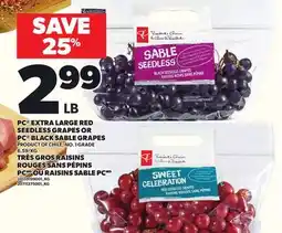 Independent City Market TRÈS GROS RAISINS ROUGES SANS PÉPINS PC OU RAISINS SABLE PC offer