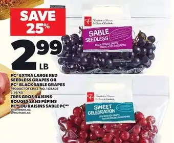 Independent City Market TRÈS GROS RAISINS ROUGES SANS PÉPINS PC OU RAISINS SABLE PC offer