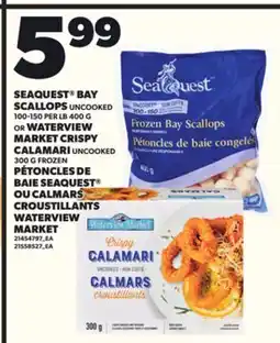 Independent City Market PÉTONCLES DE BAIE SEAQUEST , 400 G OU CALMARS CROUSTILLANTS WATERVIEW MARKET, 300 G offer