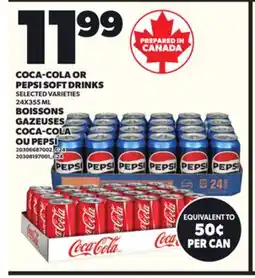 Independent City Market BOISSONS GAZEUSES COCA-COLA OU PEPSI, 24X355 ML offer