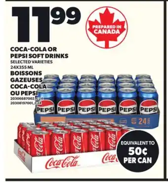 Independent City Market BOISSONS GAZEUSES COCA-COLA OU PEPSI, 24X355 ML offer