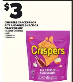 Independent City Market CRISPERS CRACKERS OR BITS AND BITES SNACK OR CRACKER MIX, 145 G offer