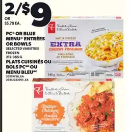 Independent City Market PLATS CUISINÉS OU BOLS PC OU MENU BLEU, 212-365 G offer