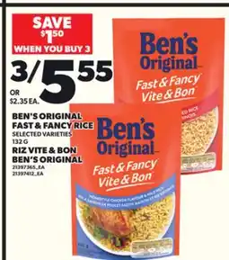 Independent City Market RIZ VITE & BON BEN'S ORIGINAL, 132 G offer