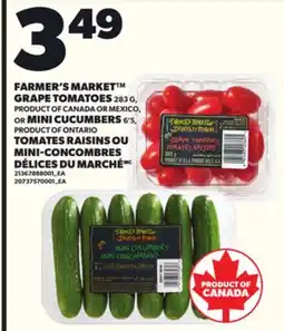 Independent City Market TOMATES RAISINS, 283 G, OU MINI-CONCOMBRES DÉLICES DU MARCHÉ, 6'S offer