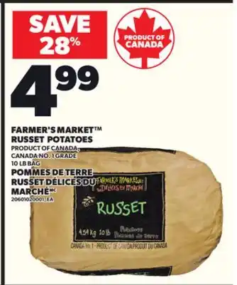Independent City Market POMMES DE TERRE RUSSET DÉLICES DU MARCHÉ, 10 LB BAG offer
