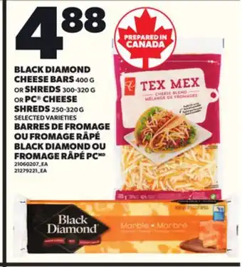 Independent City Market BARRES DE FROMAGE, 400 G OU FROMAGE RÂPÉ, 300-320 G BLACK DIAMOND OU FROMAGE RÂPÉ PC, 250-320 GG offer