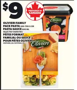 Independent City Market PÂTES FORMAT FAMILIAL, 500-700 OU SAUCE POUR PÂTES OLIVIERI, 600 ML offer
